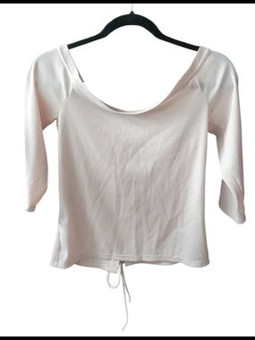 Off Shoulder Baby Pink Top